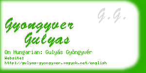 gyongyver gulyas business card